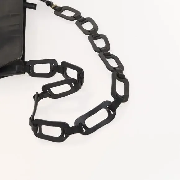 GUCCI Shoulder Bag Leather Black Gold - Picture 7 of 12